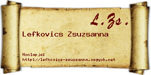 Lefkovics Zsuzsanna névjegykártya