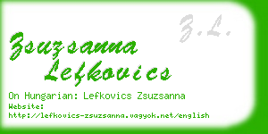 zsuzsanna lefkovics business card